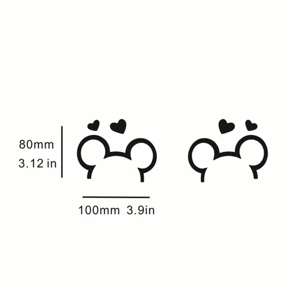 1 Pair of Fun Cartoon Mouse Car Stickers - Perfect for Decorating Your Vehicle! - Picture 2 of 4